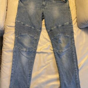 Armani Exchange J27 36W Men's Skinny Jeans in Light Blue Wash